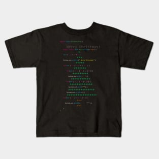 Programmers Christmas Tree Greeting Card - Merry Christmas Nerd & Geeks Kids T-Shirt